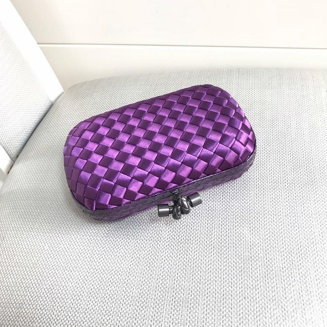 BV original silk knot clutch 113085 purple