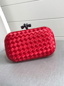 BV original silk knot clutch 113085 red