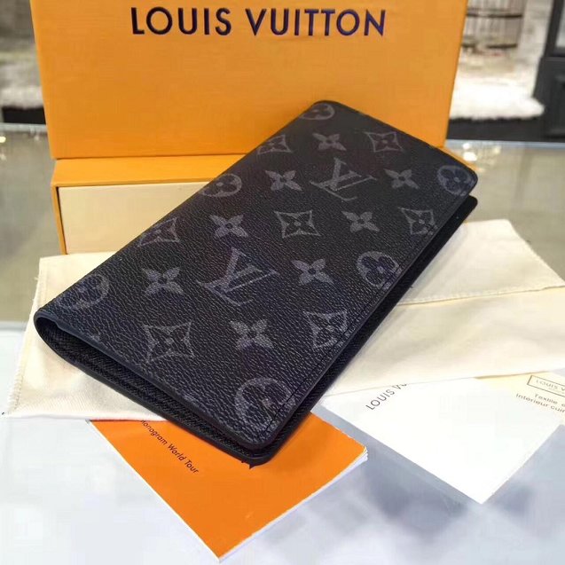 Louis vuitton original monogram eclipse brazza wallet M61697