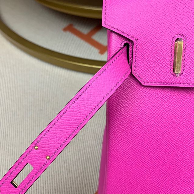 Hermes original epsom leather birkin 25 bag H25-3 rose magnolia