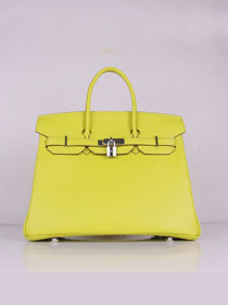 Hermes original togo leather birkin 30 bag H30-1 lemon yellow