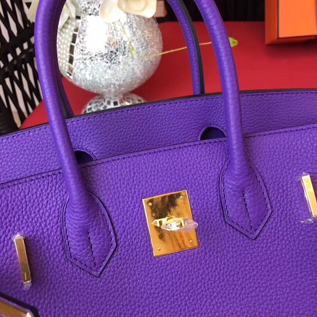 Hermes original togo leather birkin 35 bag H35-1 violet