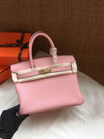 Hermes soft calf leather birkin 25 bag H25-5 pink