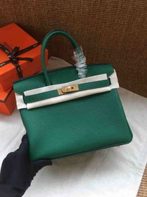 Hermes soft calf leather birkin 30 bag H30-5 green