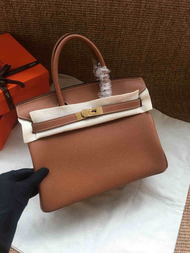 Hermes soft calf leather birkin 25 bag H25-5 coffee