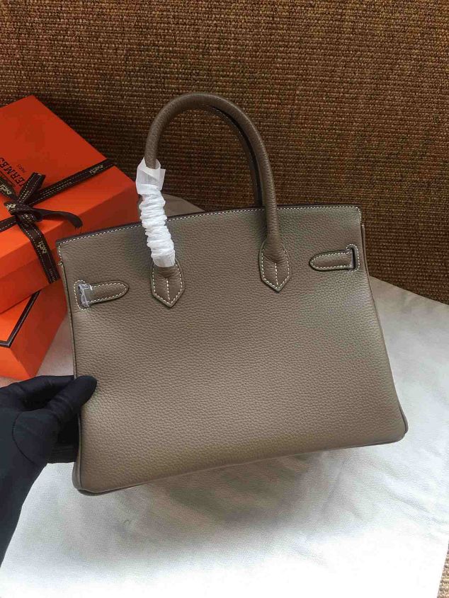 Hermes soft calf leather birkin 25 bag H25-5 dark grey