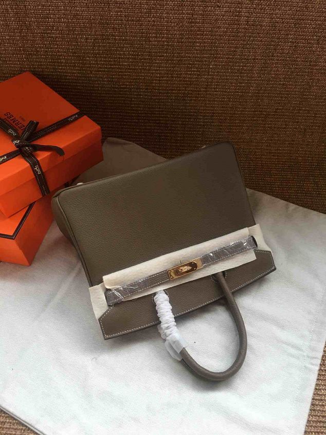 Hermes soft calf leather birkin 25 bag H25-5 dark grey