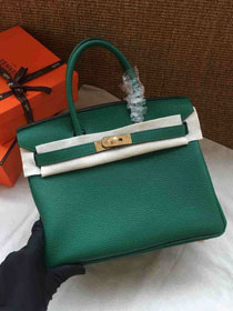 Hermes soft calf leather birkin 35 bag H35-5 green