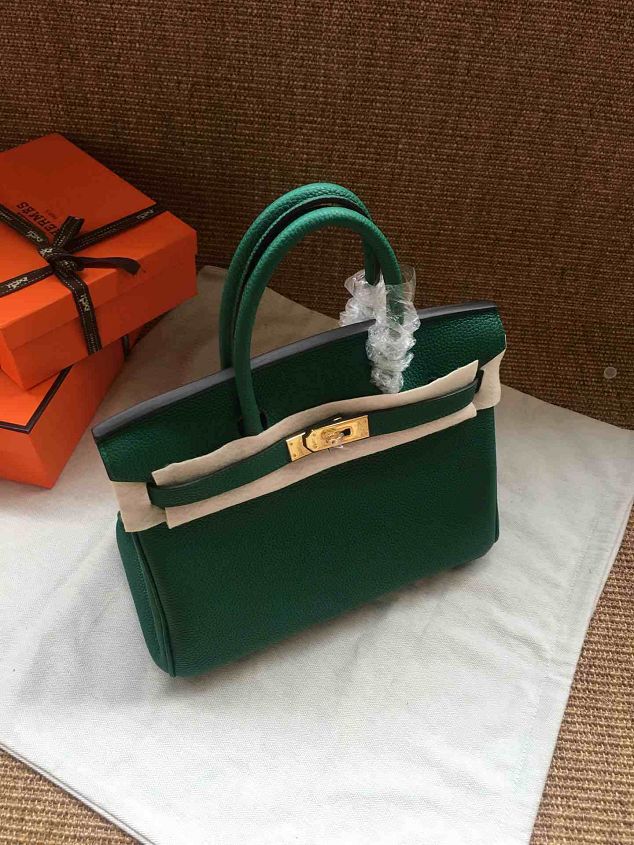 Hermes soft calf leather birkin 35 bag H35-5 green