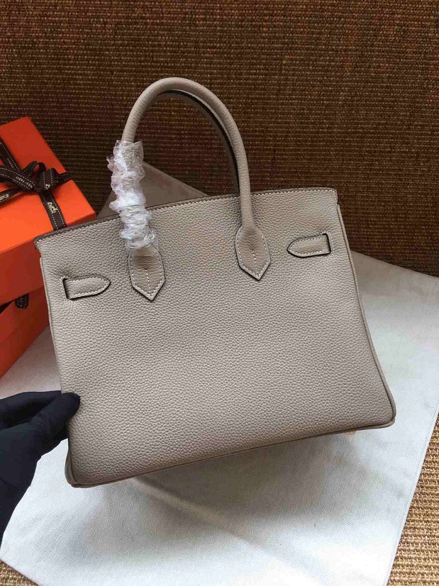 Hermes soft calf leather birkin 30 bag H30-5 grey