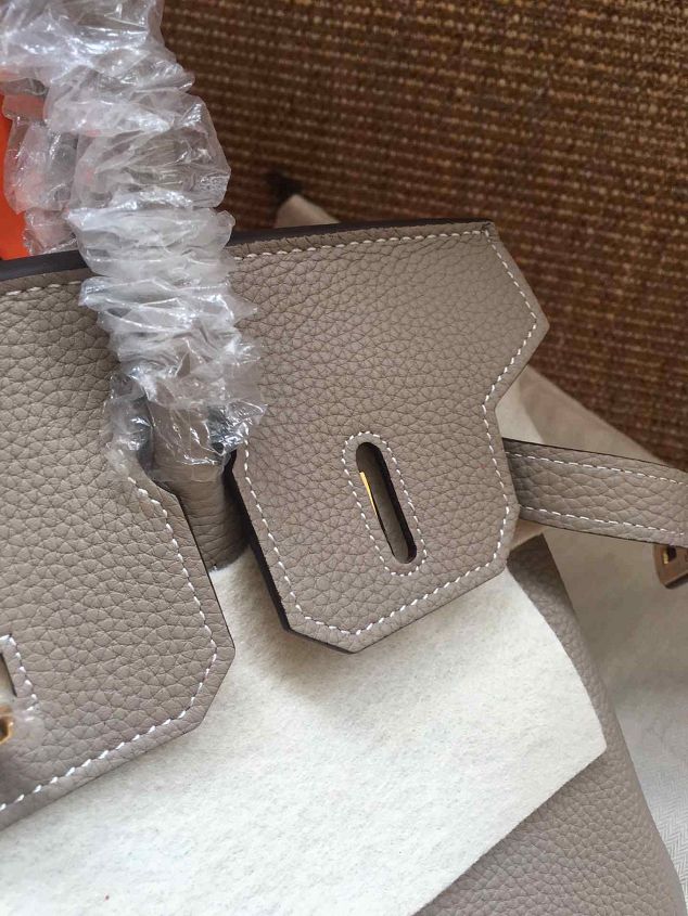 Hermes soft calf leather birkin 25 bag H25-5 grey	