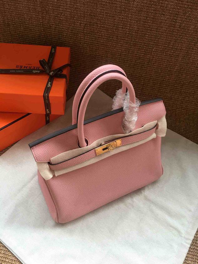 Hermes soft calf leather birkin 35 bag H35-5 pink