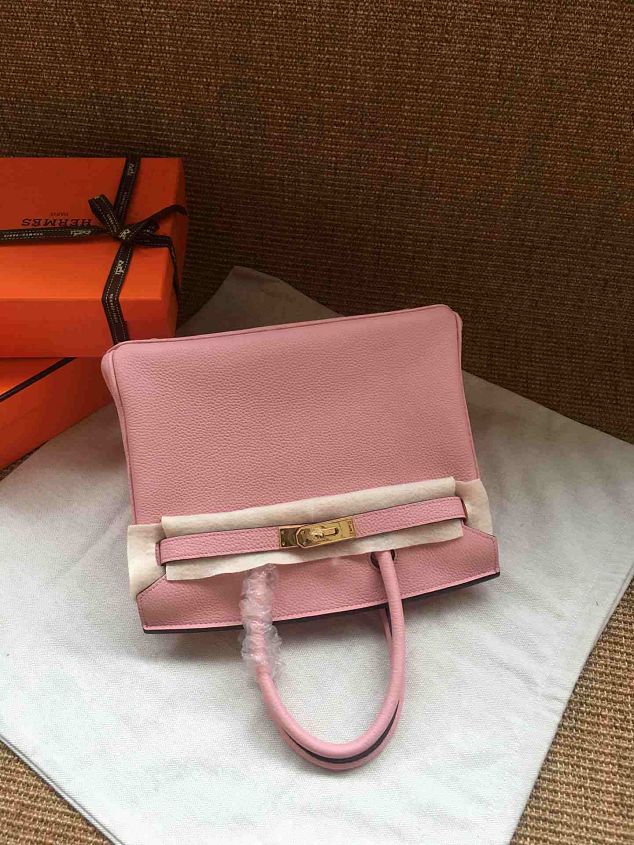 Hermes soft calf leather birkin 25 bag H25-5 pink