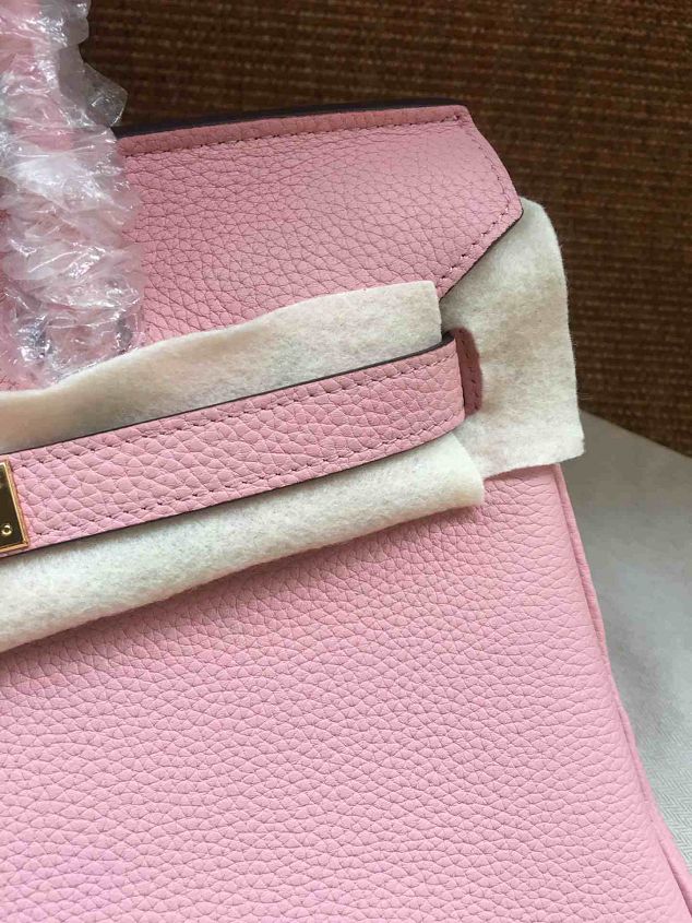 Hermes soft calf leather birkin 35 bag H35-5 pink