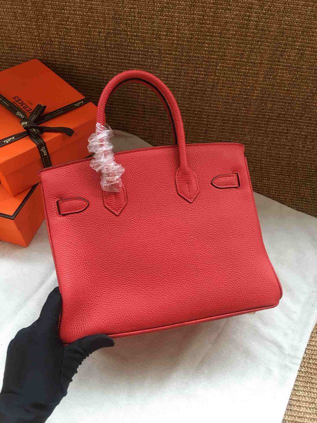 Hermes soft calf leather birkin 35 bag H35-5 red