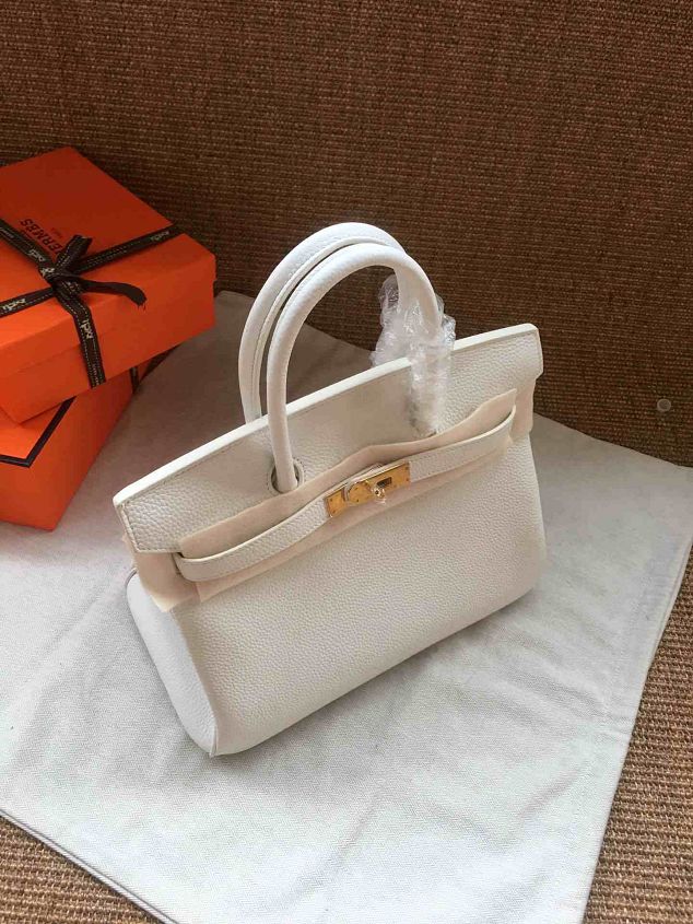 Hermes soft calf leather birkin 35 bag H35-5 white