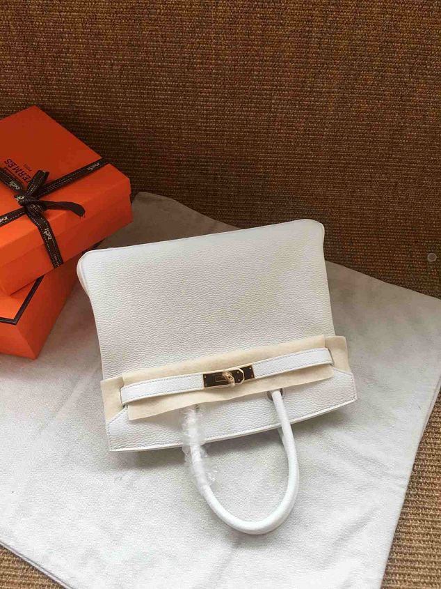 Hermes soft calf leather birkin 30 bag H30-5 white