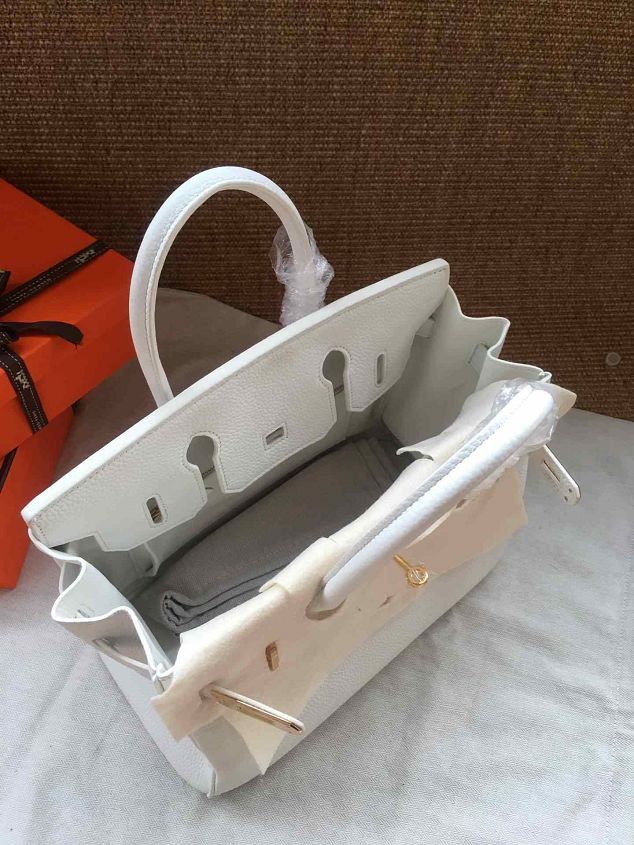 Hermes soft calf leather birkin 35 bag H35-5 white