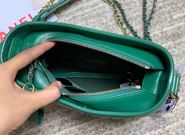 2020 CC original calfskin gabrielle small hobo bag A91810 green