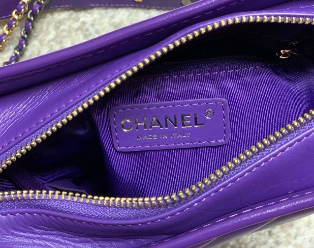 2020 CC original calfskin gabrielle small hobo bag A91810-2 purple