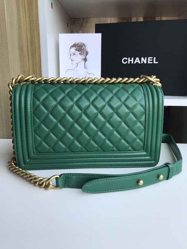 CC original lambskin medium boy handbag A67086-6 green