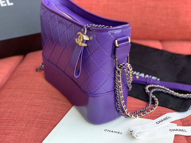 2020 CC original calfskin gabrielle hobo bag A93824 purple