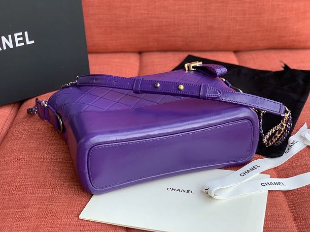 2020 CC original calfskin gabrielle hobo bag A93824 purple