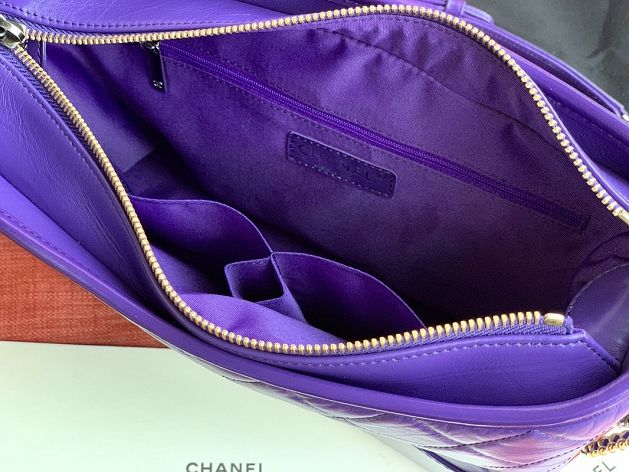 2020 CC original calfskin gabrielle hobo bag A93824 purple