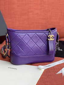 2020 CC original calfskin gabrielle small hobo bag A91810 purple