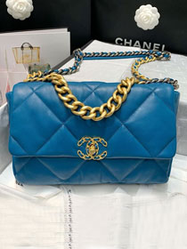 2020 CC original lambskin 19 large flap bag AS1161 royal blue