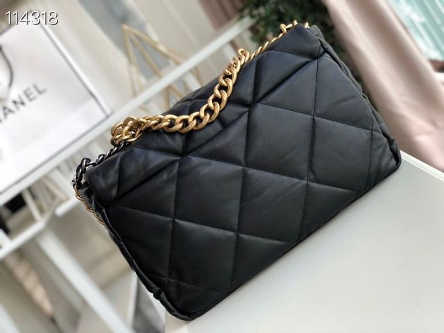 2020 CC original lambskin 19 maxi flap bag AS1162 black