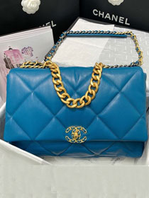 2020 CC original lambskin 19 maxi flap bag AS1162 blue