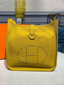 Hermes original togo leather evelyne pm shoulder bag E28 yellow