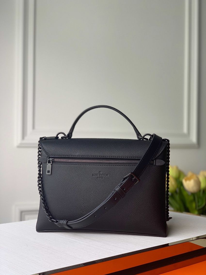 louis vuitton original calfskin mylockme bag M54849 black