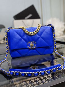 2020 CC original lambskin 19 flap bag AS1160 blue