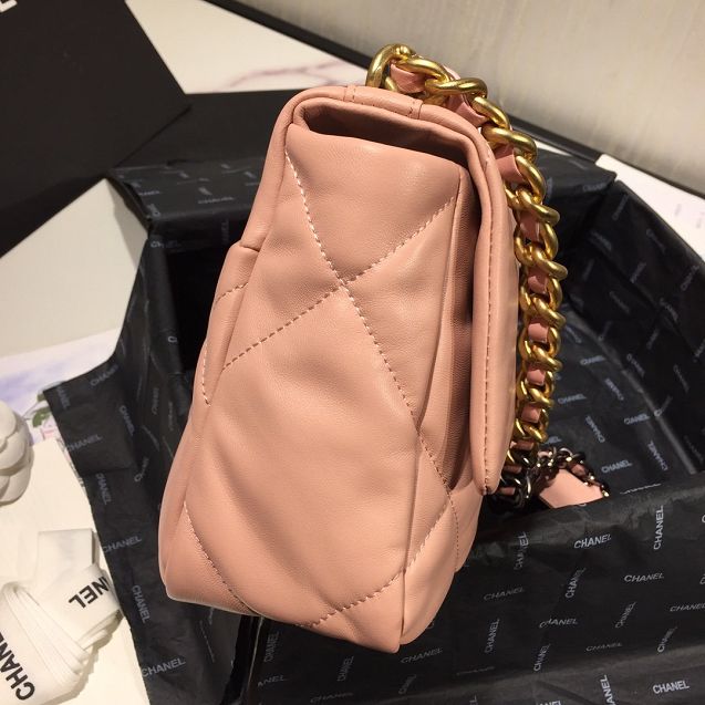 2020 CC original lambskin 19 flap bag AS1160 light pink