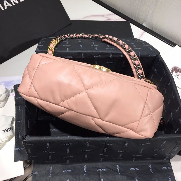 2020 CC original lambskin 19 flap bag AS1160 light pink