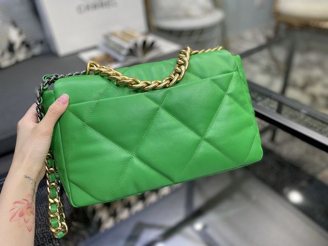 2020 CC original lambskin 19 large flap bag AS1161 green