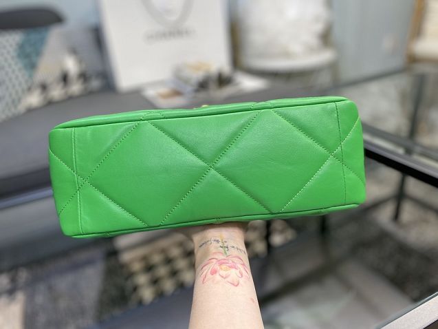 2020 CC original lambskin 19 large flap bag AS1161 green