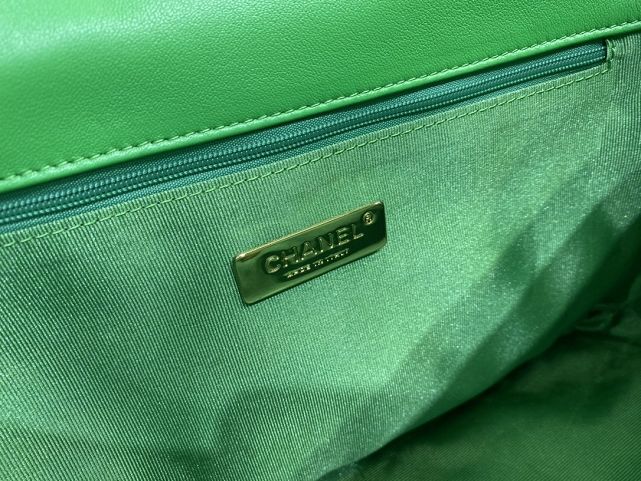 2020 CC original lambskin 19 large flap bag AS1161 green