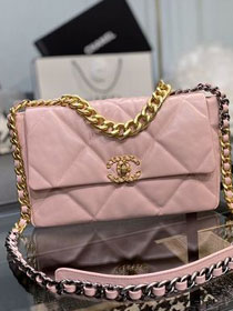 2020 CC original lambskin 19 large flap bag AS1161 light pink