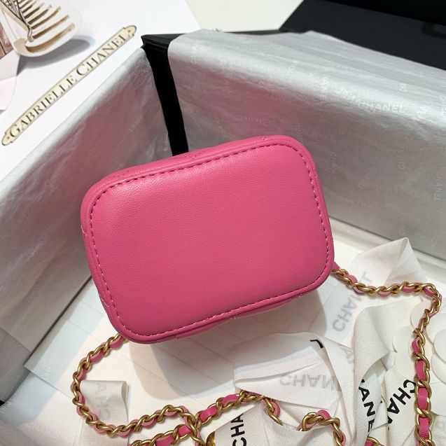 2020 CC original lambskin small box with chain AP1447 pink