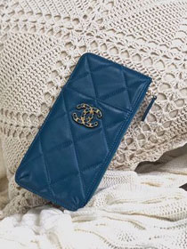 CC original lambskin 19 phone&card holder AP1182 blue	