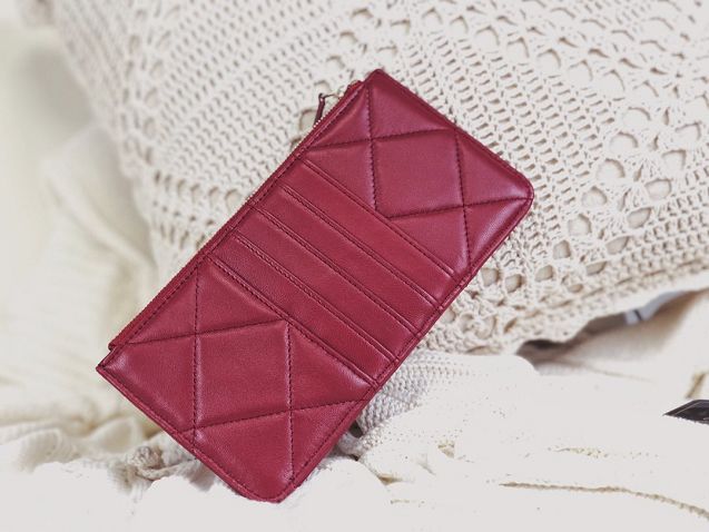 CC original lambskin 19 phone&card holder AP1182 wine red