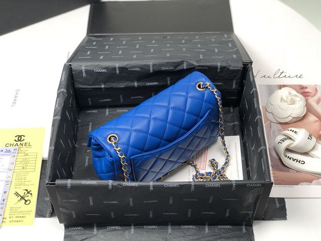 2020 CC original lambskin flap bag AS1787 blue