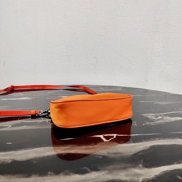 Prada original nylon mini hobo bag 1TT122 orange