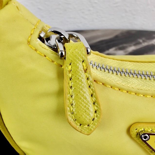 Prada original nylon mini hobo bag 1TT122 yellow