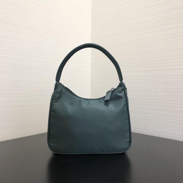 Prada original nylon mini hobo bag MV519 blackish green