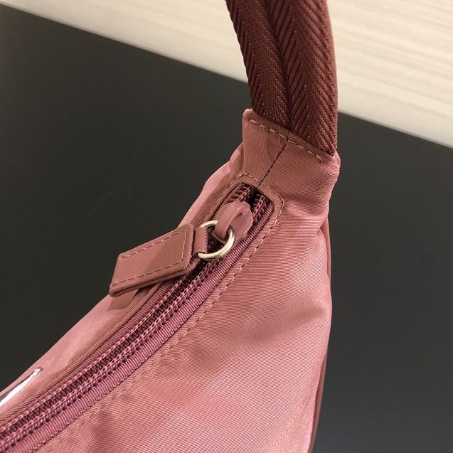 Prada original nylon mini hobo bag MV519 light pink