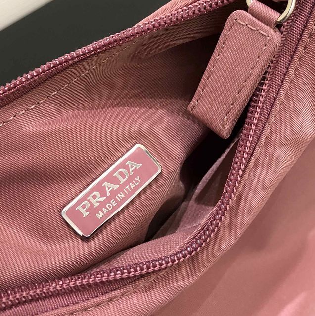 Prada original nylon mini hobo bag MV519 light pink